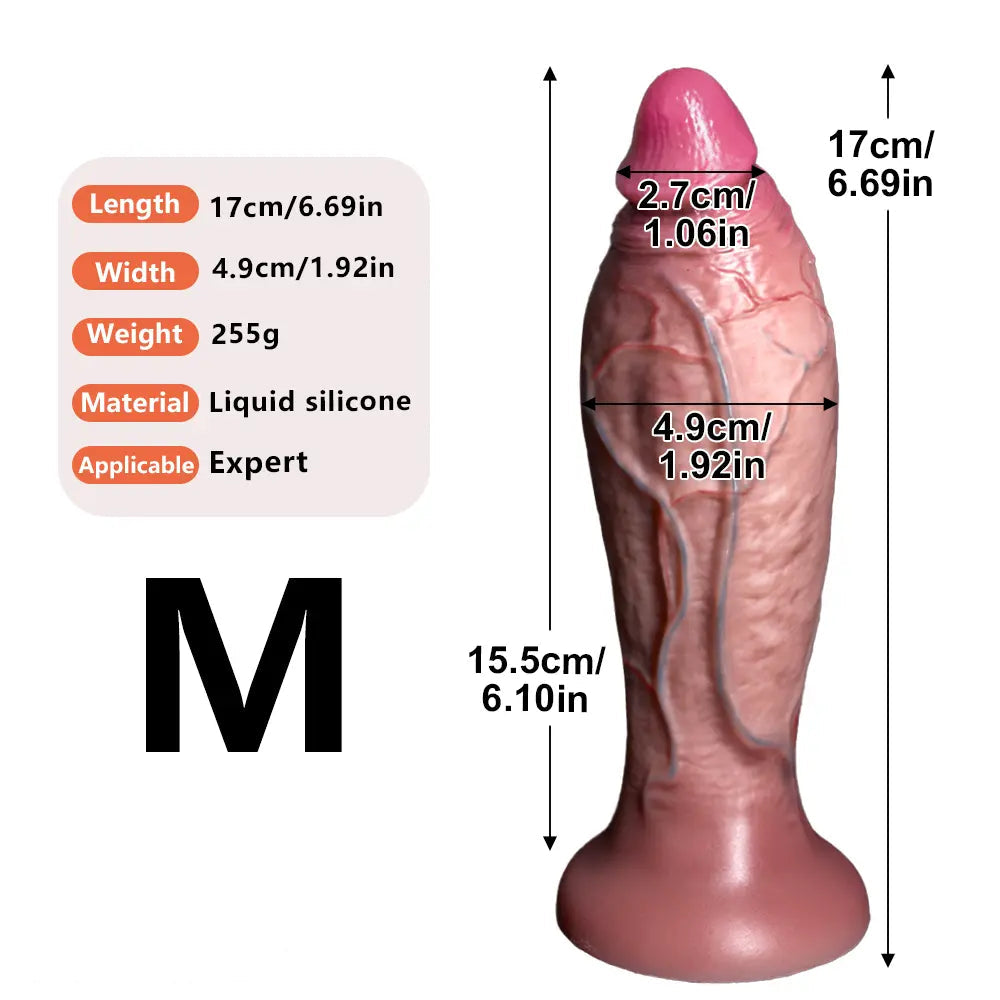 5.51in 6.69in 7.87in Strap on Dildo Real Lifelike Soft Perfect Real Veins Penis