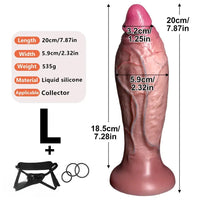 5.51in 6.69in 7.87in Strap on Dildo Real Lifelike Soft Perfect Real Veins Penis