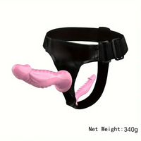 5.51in 6.69in Pink Double Realistic Strap-on Dildo For Anal Ultra Harness