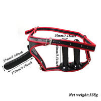 5.51in 6.69in Three-Headed Strap-On Dildo Set in Black Purple For Women