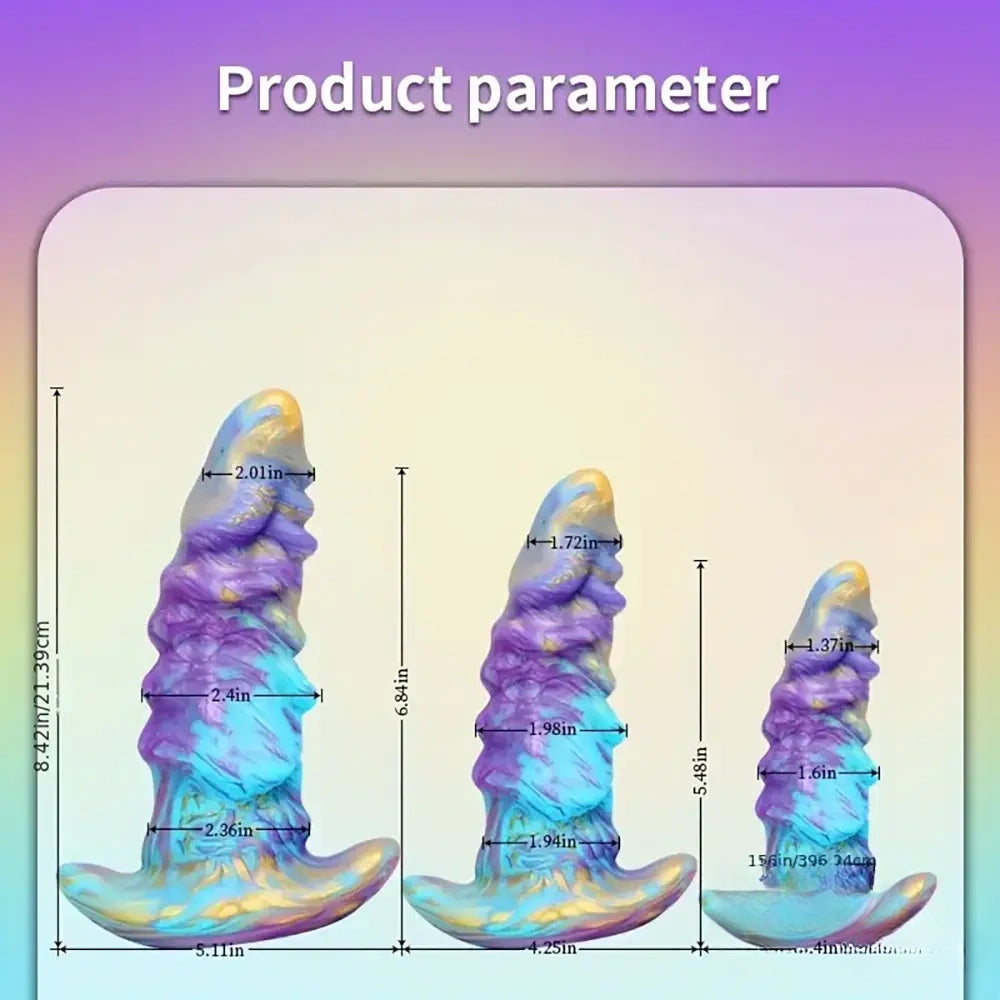 5.51in 6.89in 8.46in Fantasy Monster Silicone Soft Cock Dildo For Prostate