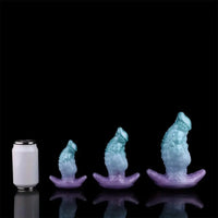 5.51in 7.04in 8.74in Liquid Silicone Anal Plug Strap-On Monster Fantasy Dildo