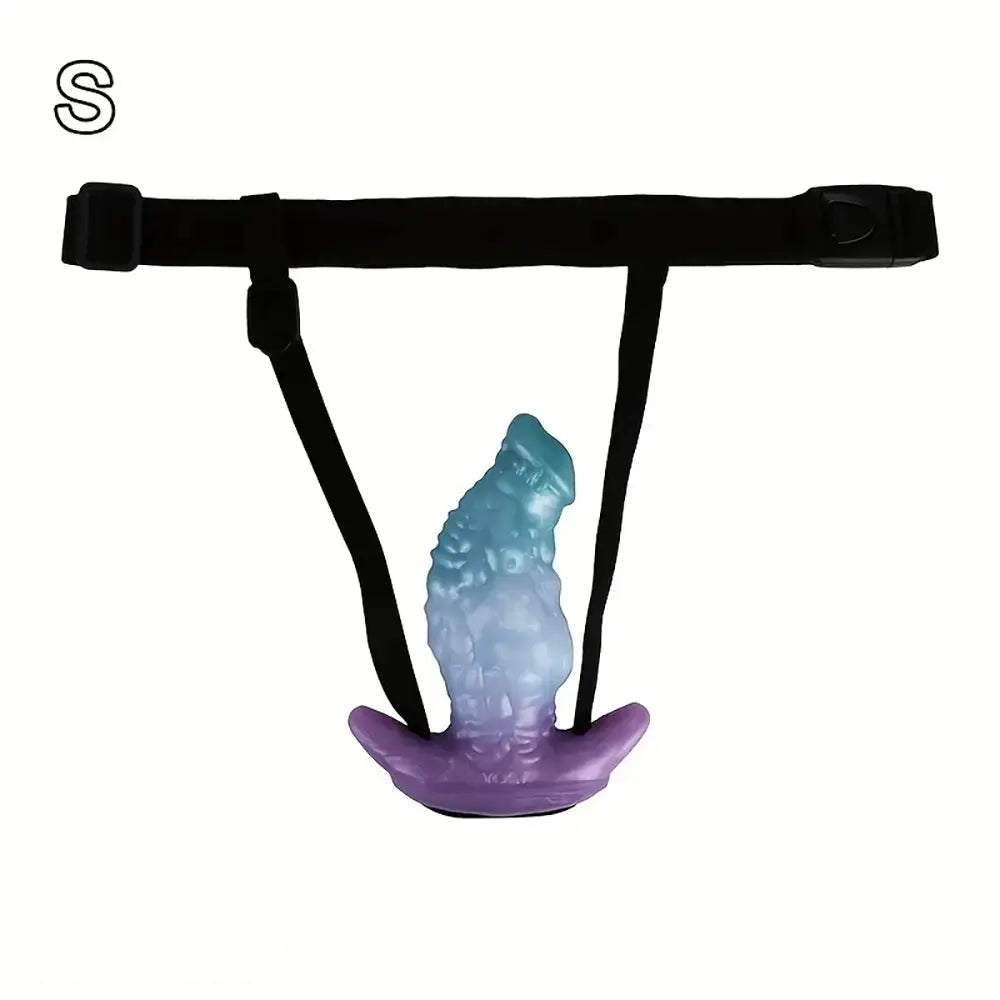 5.51in 7.04in 8.74in Liquid Silicone Anal Plug Strap-On Monster Fantasy Dildo