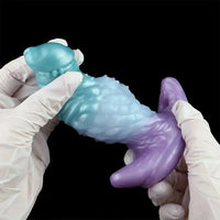 5.51in 7.04in 8.74in Liquid Silicone Anal Plug Strap-On Monster Fantasy Dildo