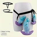 5.51in 7.04in 8.74in Liquid Silicone Anal Plug Strap-On Monster Fantasy Dildo