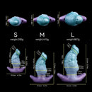5.51in 7.04in 8.74in Liquid Silicone Anal Plug Strap-On Monster Fantasy Dildo