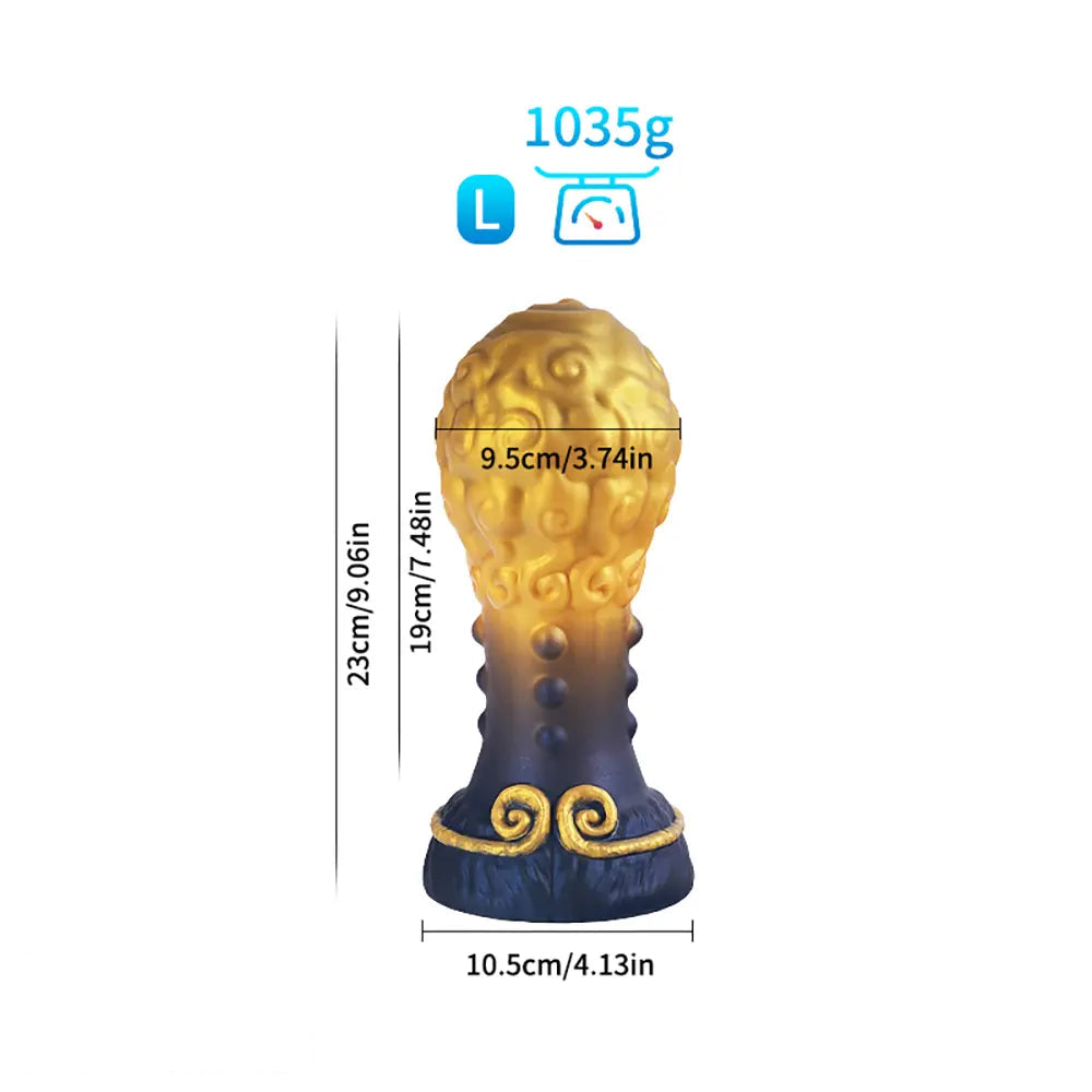 5.51in 7.08in 9.05in Spiked Silicone Round Silicone Soft Odd Dildo Butt Plug