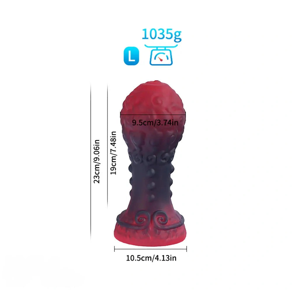 5.51in 7.08in 9.05in Spiked Silicone Round Silicone Soft Odd Dildo Butt Plug