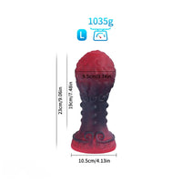 5.51in 7.08in 9.05in Spiked Silicone Round Silicone Soft Odd Dildo Butt Plug