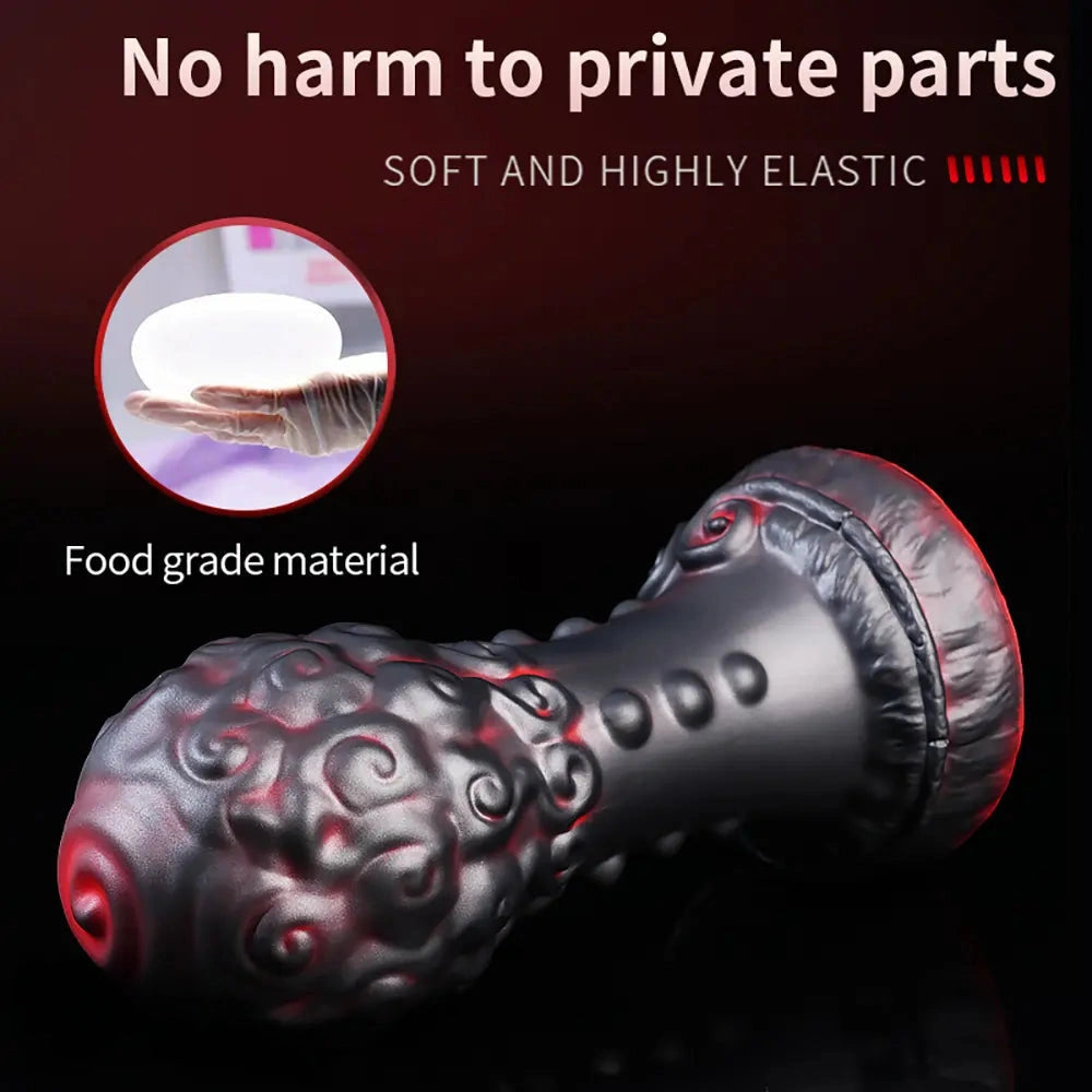 5.51in 7.08in 9.05in Spiked Silicone Round Silicone Soft Odd Dildo Butt Plug