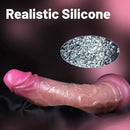 5.51in 7.28in 8.66in Realistic Dual Density Liquid Silicone Curved Soft Dildo