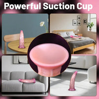 5.51in 7.28in 8.66in Realistic Dual Density Liquid Silicone Curved Soft Dildo