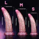 5.51in 7.28in 8.66in Realistic Dual Density Liquid Silicone Curved Soft Dildo