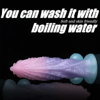5.51in 7.4in Realistic Silicone G-Spot Monster Odd Dildo With Balls
