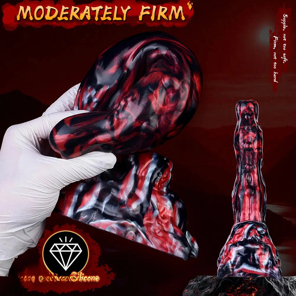 5.51in 7.56in 9.84in 12.6in 17.72in Monster Silicone Creature Cock Dildo