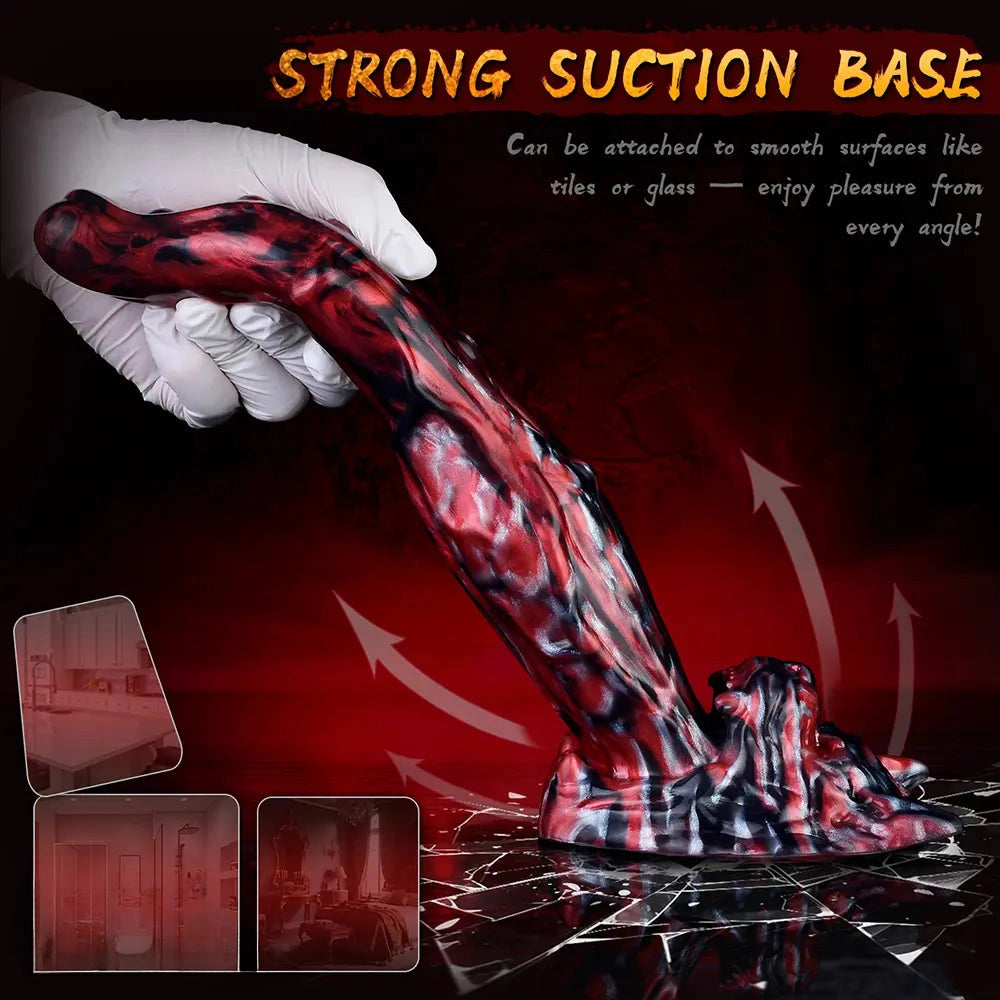 5.51in 7.56in 9.84in 12.6in 17.72in Monster Silicone Creature Cock Dildo