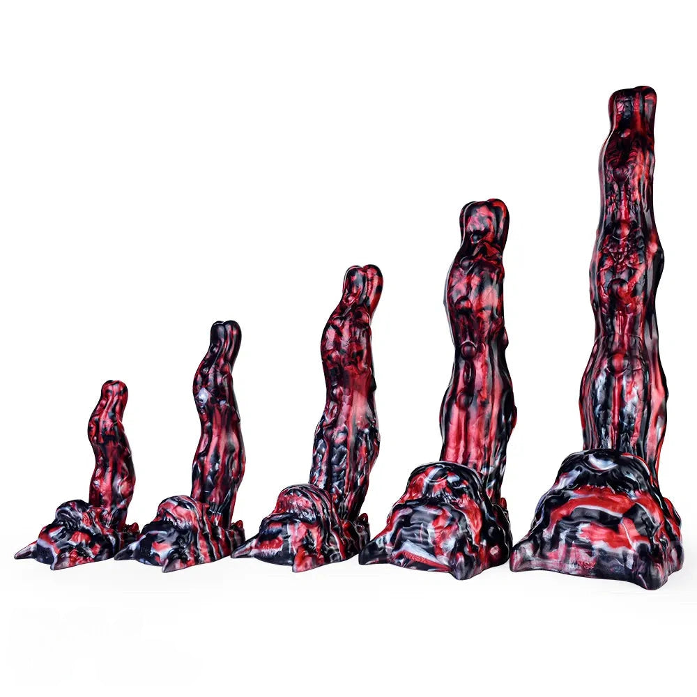 5.51in 7.56in 9.84in 12.6in 17.72in Monster Silicone Creature Cock Dildo