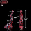 5.51in 7.56in 9.84in 12.6in 17.72in Monster Silicone Creature Cock Dildo