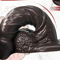 5.51in 7.67in Silicone Soft Ebony Strap on Dildo For Women Sexuality Toy