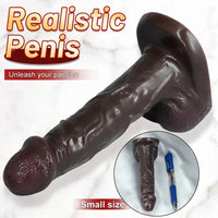 5.51in 7.67in Silicone Soft Ebony Strap on Dildo For Women Sexuality Toy