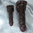 5.51in 7.67in Silicone Soft Ebony Strap on Dildo For Women Sexuality Toy
