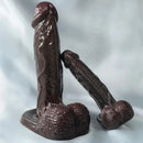 5.51in 7.67in Silicone Soft Ebony Strap on Dildo For Women Sexuality Toy