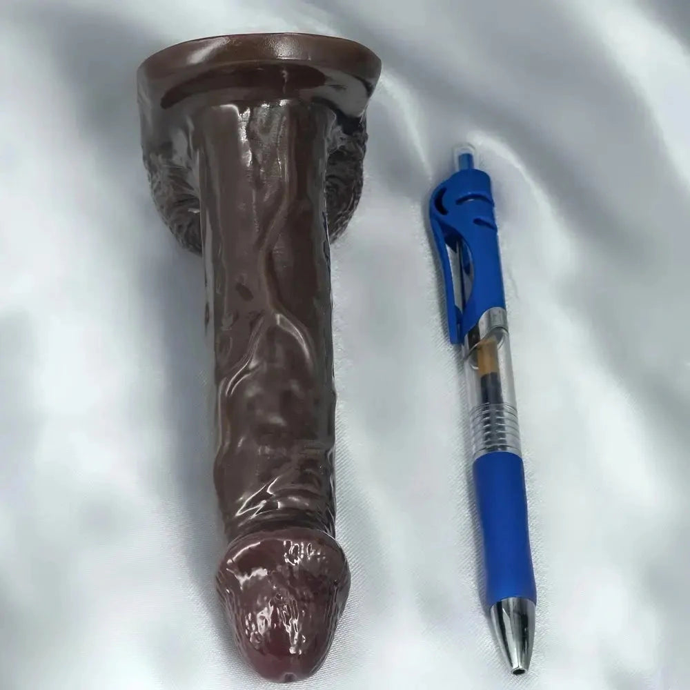 5.51in 7.67in Silicone Soft Ebony Strap on Dildo For Women Sexuality Toy