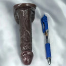5.51in 7.67in Silicone Soft Ebony Strap on Dildo For Women Sexuality Toy