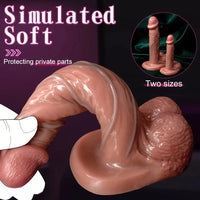 5.51in 7.67in Wearable Feel Liquid Silicone Strap on Dildo With Blue Veins