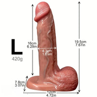 5.51in 7.67in Wearable Feel Liquid Silicone Strap on Dildo With Blue Veins