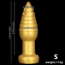 5.51in 7.87in 10.23in Extra Large Golden Silicone Soft Spiked Pointed Dildo