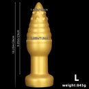 5.51in 7.87in 10.23in Extra Large Golden Silicone Soft Spiked Pointed Dildo
