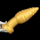 5.51in 7.87in 10.23in Extra Large Golden Silicone Soft Spiked Pointed Dildo