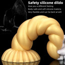 5.51in 7.87in 10.23in Gold Silicone Soft Fantasy Dildo For Anal Orgasm