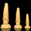 5.51in 7.87in 10.23in Gold Silicone Soft Fantasy Dildo For Anal Orgasm