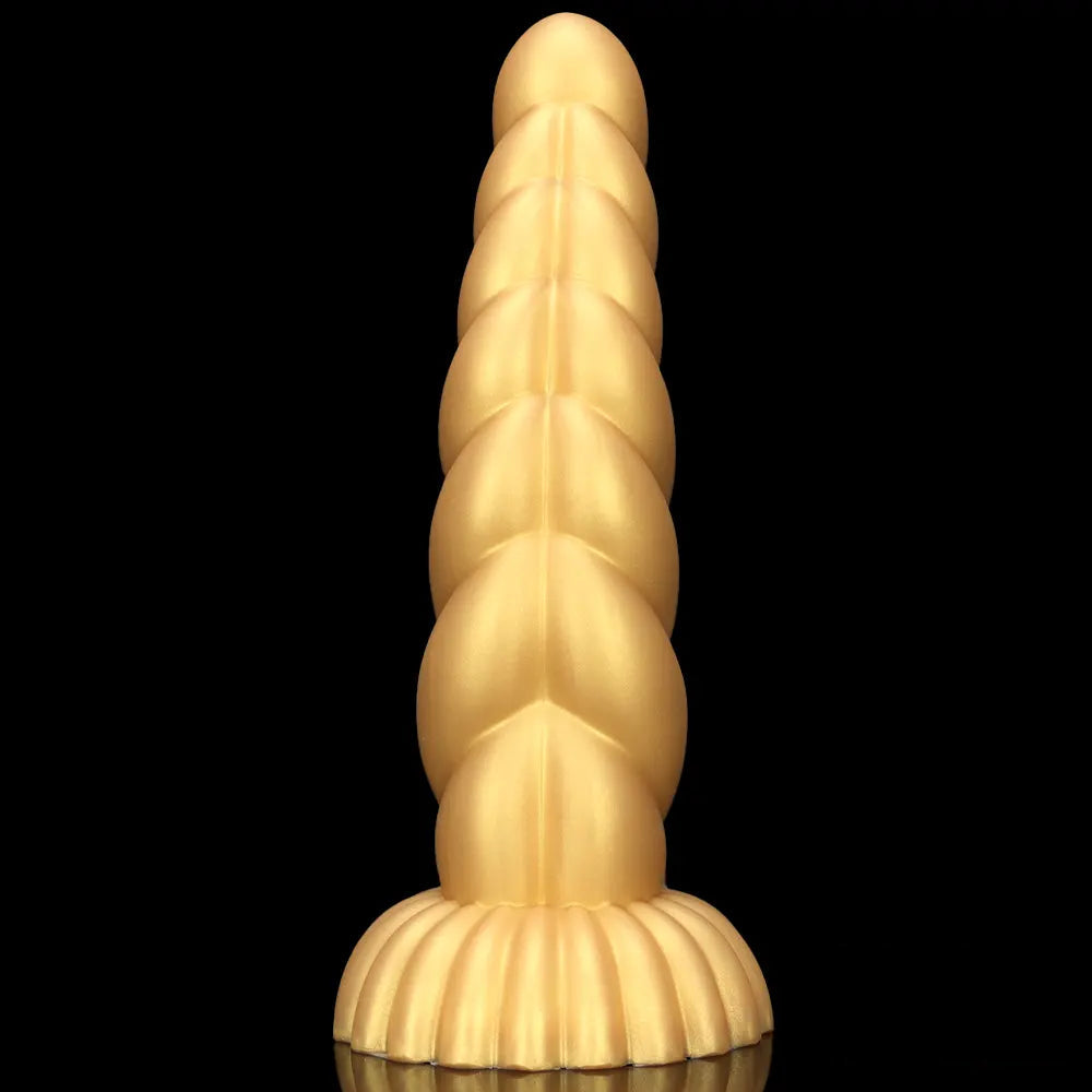 5.51in 7.87in 10.23in Gold Silicone Soft Fantasy Dildo For Anal Orgasm