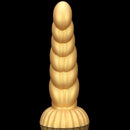 5.51in 7.87in 10.23in Gold Silicone Soft Fantasy Dildo For Anal Orgasm