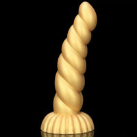 5.51in 7.87in 10.23in Gold Silicone Soft Fantasy Dildo For Anal Orgasm