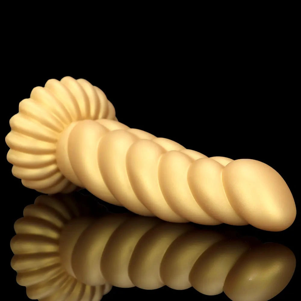 5.51in 7.87in 10.23in Gold Silicone Soft Fantasy Dildo For Anal Orgasm