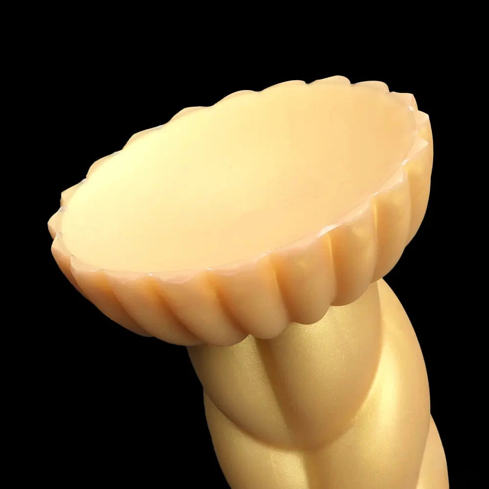 5.51in 7.87in 10.23in Gold Silicone Soft Fantasy Dildo For Anal Orgasm