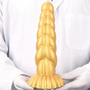 5.51in 7.87in 10.23in Gold Silicone Soft Fantasy Dildo For Anal Orgasm