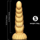 5.51in 7.87in 10.23in Gold Silicone Soft Fantasy Dildo For Anal Orgasm
