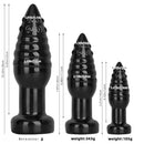 5.51in 7.87in 10.23in Pointed Butt Plug Dildo Suction Cup Anal Sex Toy