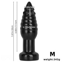 5.51in 7.87in 10.23in Pointed Butt Plug Dildo Suction Cup Anal Sex Toy