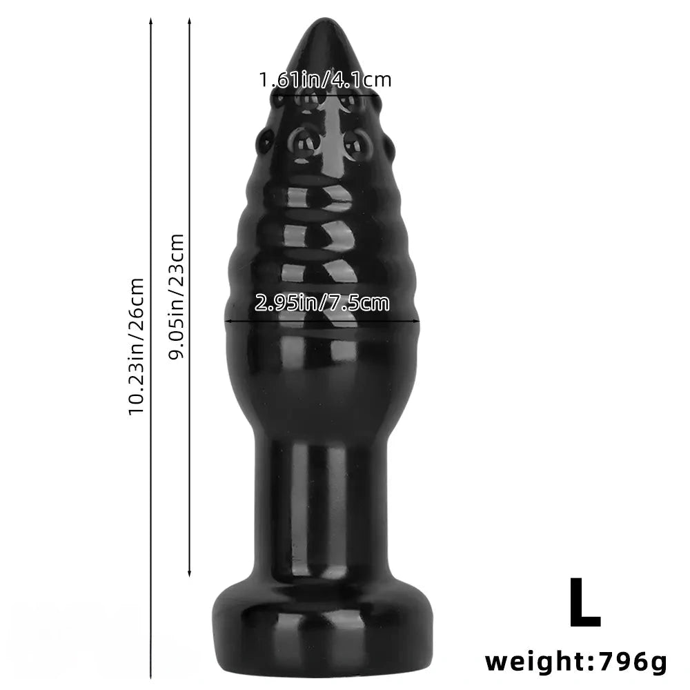 5.51in 7.87in 10.23in Pointed Butt Plug Dildo Suction Cup Anal Sex Toy