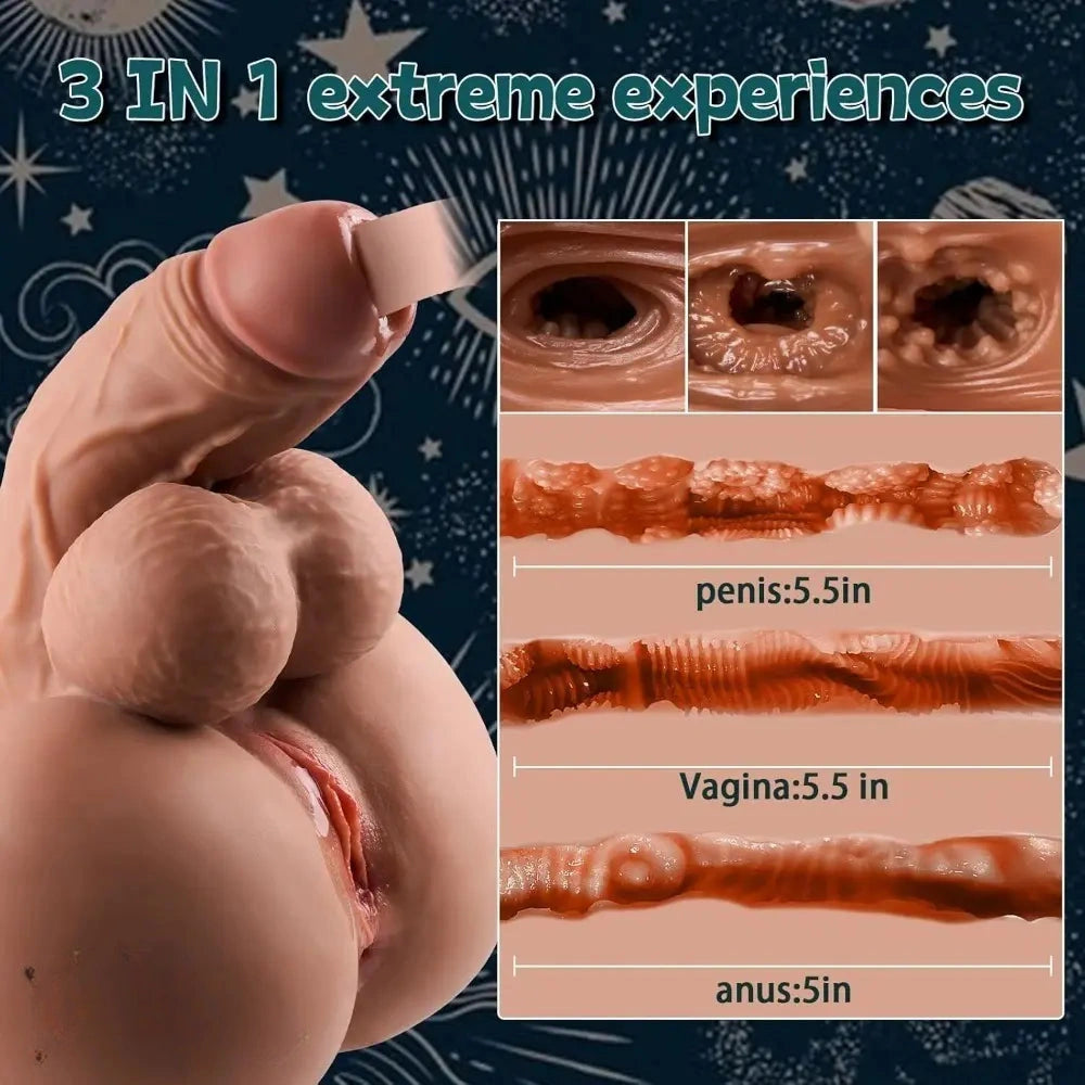 5.51in Dragon Keel 3.8lb Shemale Sex Torso Big Breasts Female Masturbator