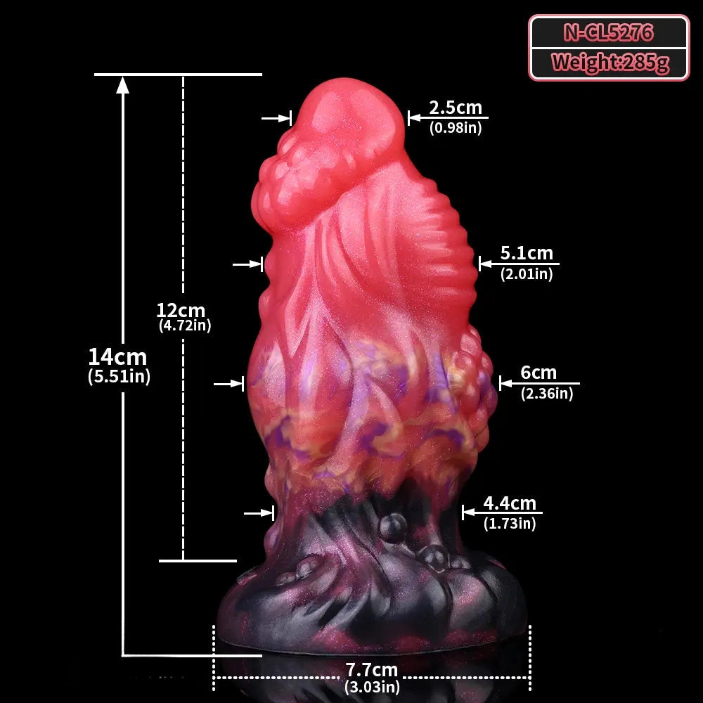 5.51in Fantasy Monster Thick Odd Dildo Silicone Soft Sex Toy For Vagina