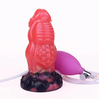 5.51in Fantasy Odd Silicone Soft Inflatable Spraying Water Dildo For Clit
