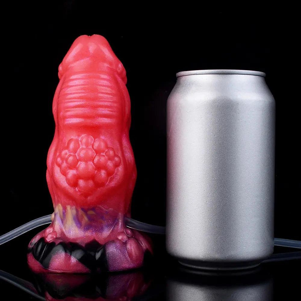 5.51in Fantasy Odd Silicone Soft Inflatable Spraying Water Dildo For Clit
