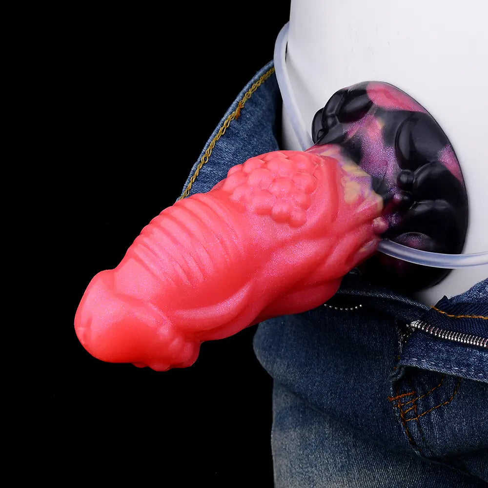 5.51in Fantasy Odd Silicone Soft Inflatable Spraying Water Dildo For Clit